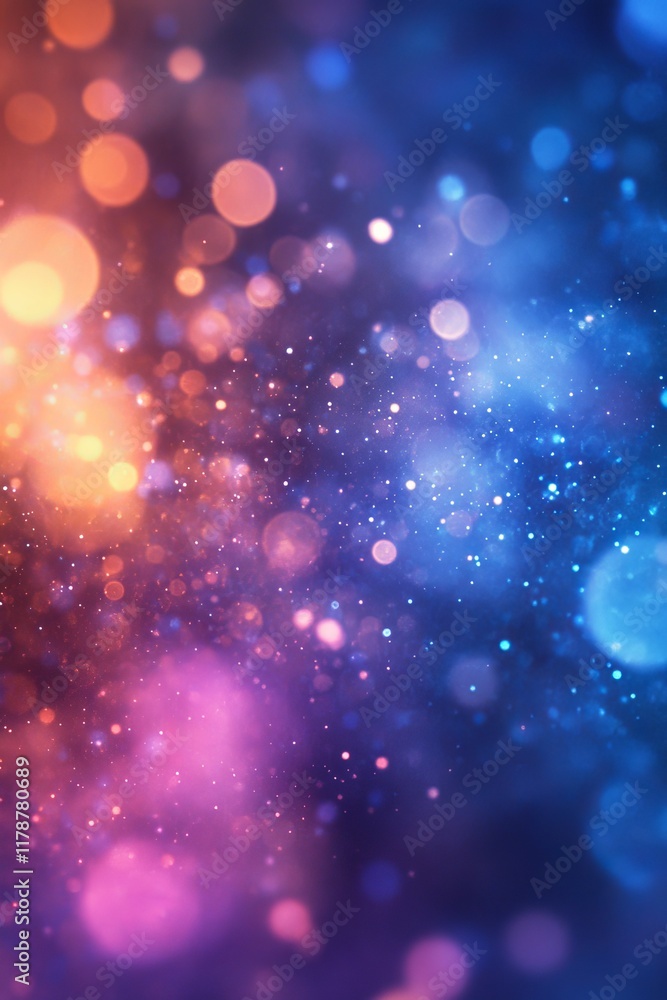 A stunning abstract bokeh background featuring colorful lights and sparkling particles in vibrant blue and orange tones. A stunning abstract bokeh background featuring colorful lights and sparkling particles in vibrant blue and orange tones.