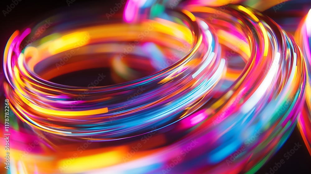Abstract swirling vibrant colorful light streaks Abstract swirling vibrant colorful light streaks