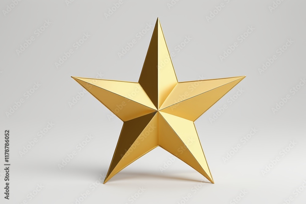 Fototapeta premium there is a gold star that is standing on a white surface