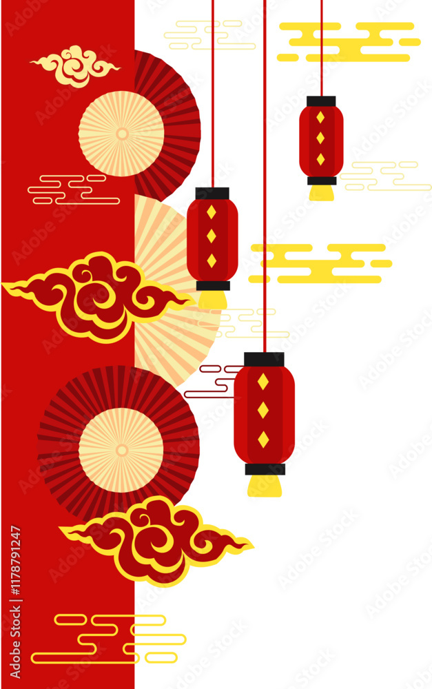 Obraz premium Chinese corner elements