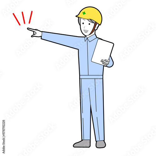 指差呼称をする作業員