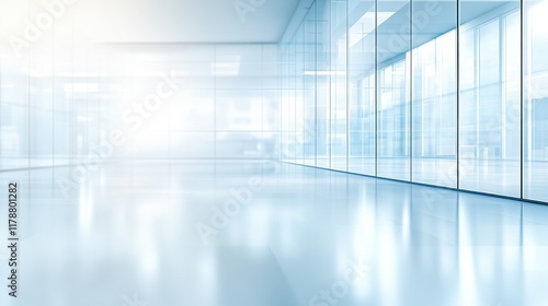 Wallpaper Mural A bright, modern interior space featuring glass walls and a polished floor, creating an open and airy atmosphere. Torontodigital.ca