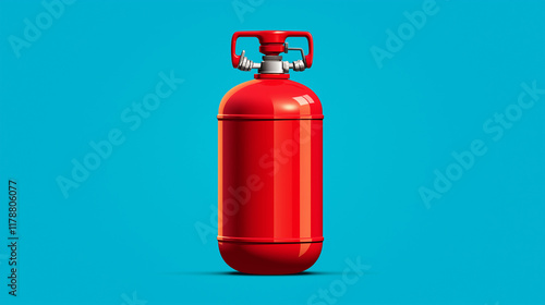 Gas cylinder with safety valve photo