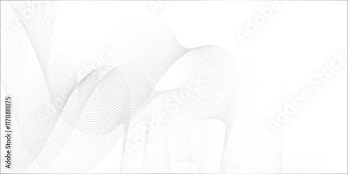 Abstract wave element for design. Digital frequency. Elegant abstract smooth swoosh speed gray wave modern stream. art background. Vector illustration. Wave with lines created using blend.	
