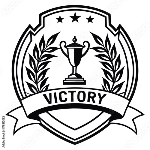 Capture the essence of sports tradition with this Vintage Victory Crest Logo Vector Illustration. Perfect for branding and design, this high-quality vector image brings a timeless touch.