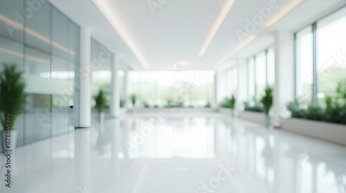 Wallpaper Mural empty white business office with blurred background Torontodigital.ca