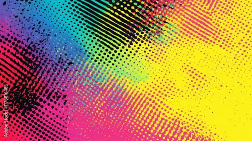 Wallpaper Mural Abstract Colorful Pattern With Dots And Lines Torontodigital.ca