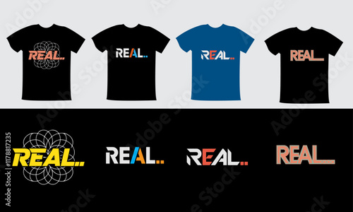 colorful  modern typography t-shirt design layout.  Real typography design. Just enjoy typography t-shirt design