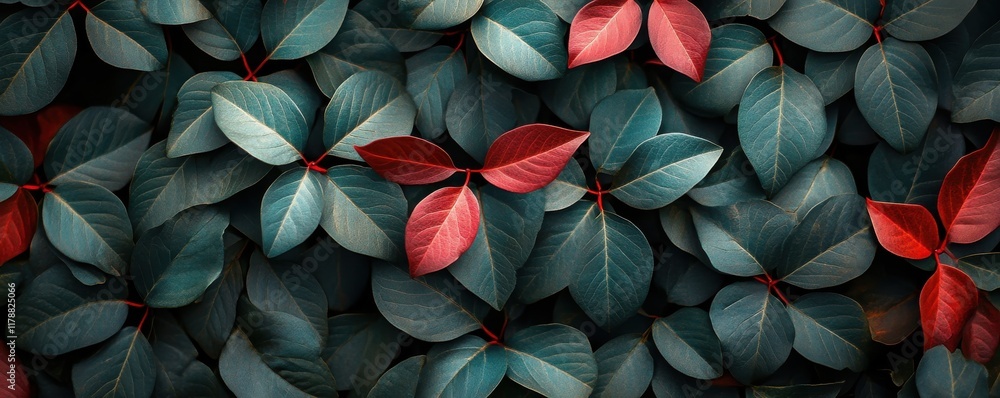 Vibrant red and green leaves spread across the ground, creating a striking natural carpet. Perfectly capturing the essence of autumn, this image brings the rich colors of the season to life. Vibrant red and green leaves spread across the ground, creating a striking natural carpet. Perfectly capturing the essence of autumn, this image brings the rich colors of the season to life.
