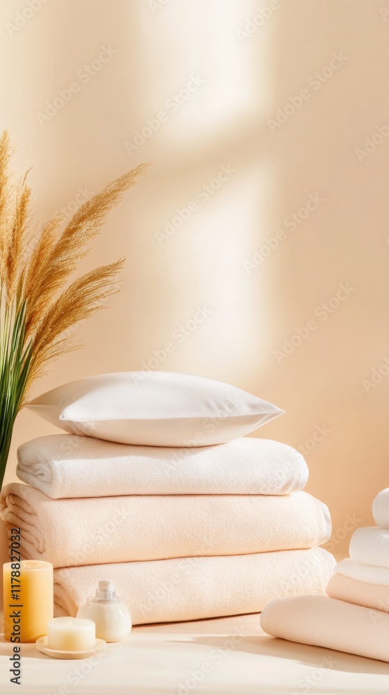 Luxurious bedding collection featuring silk pillowcases and plush throws in a soft setting Luxurious bedding collection featuring silk pillowcases and plush throws in a soft setting