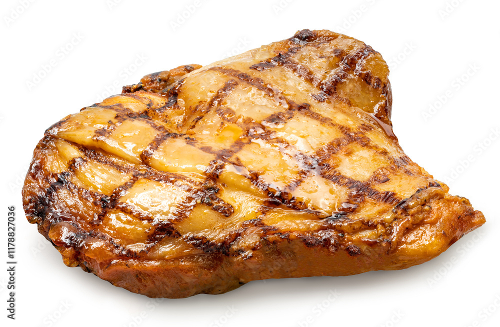 Chicken BBQ or Chicken Steak on white background, Chicken grill isolate on white with clipping path. Chicken BBQ or Chicken Steak on white background, Chicken grill isolate on white with clipping path.