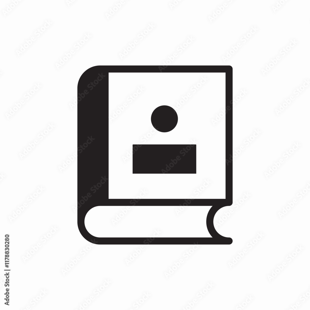 Contact book address directory icon vector sign Contact book address directory icon vector sign
