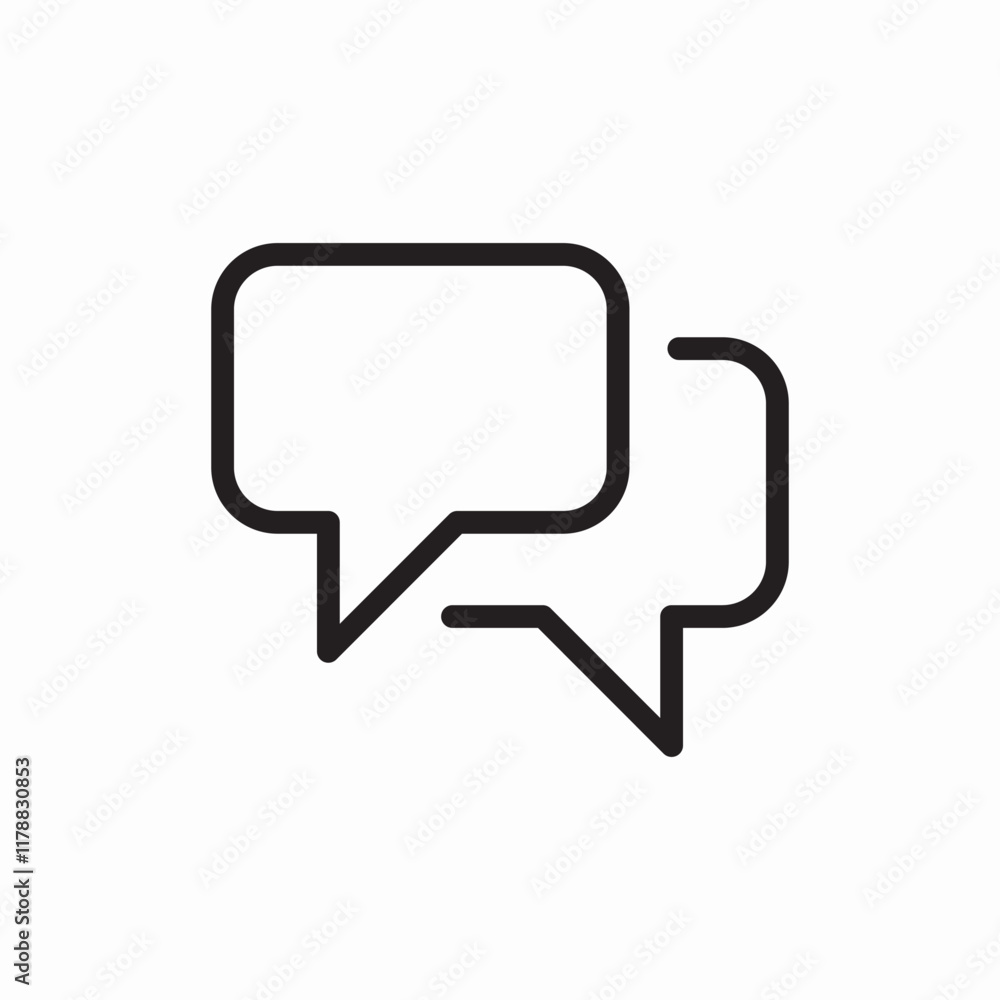Chat conversation message bubble icon vector sign Chat conversation message bubble icon vector sign