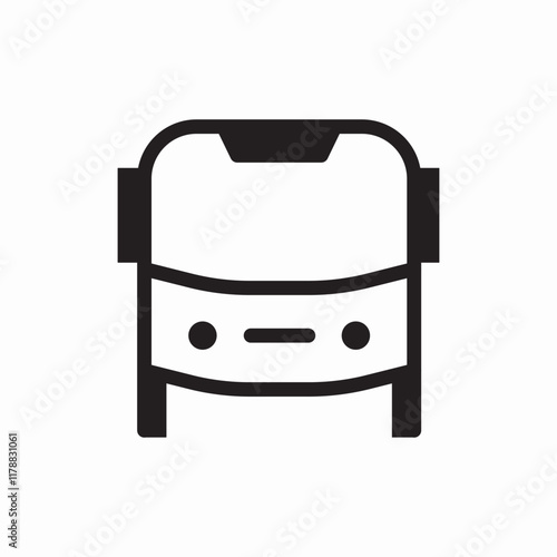 bus transport icon vector sign