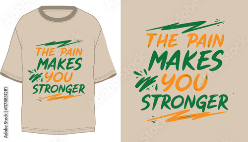 WebThe Pain Makes You Stronger – Bold Graffiti-Style Motivational T-Shirt Design with Retro Urban Vibes