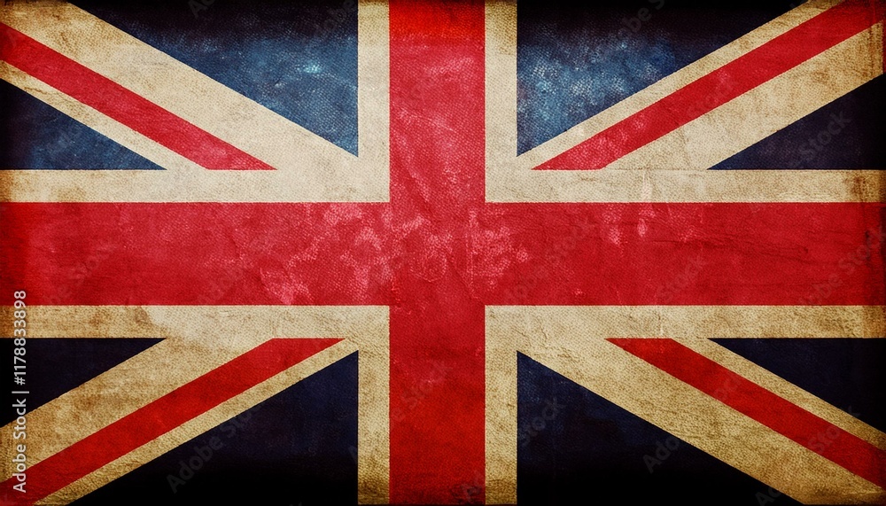 Fototapeta premium Old Vintage United Kingdom Flag
