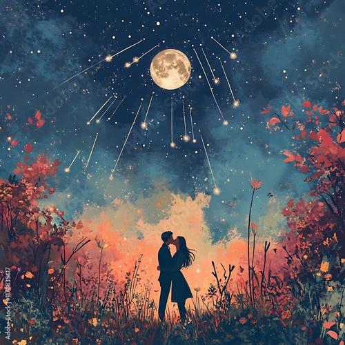 Happy Kiss Day playful doodle lips