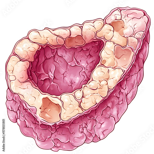 a cross section of the stomach