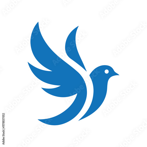 dove icon illustration flat