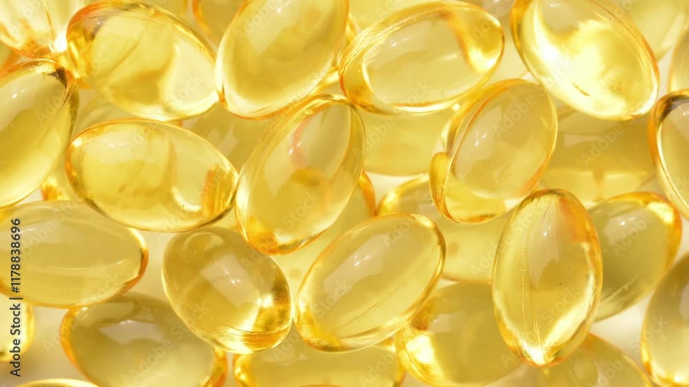 close-up rotation fish oil close-up rotation fish oil