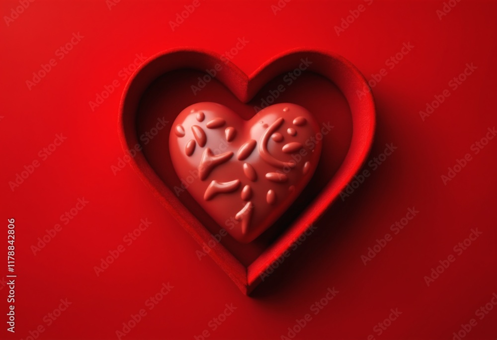 Luxurious heart-shaped chocolates placed on red velvet, embodying the spirit of love and indulgence, perfect for Valentine's Day themes and romantic gifting ideas Luxurious heart-shaped chocolates placed on red velvet, embodying the spirit of love and indulgence, perfect for Valentine's Day themes and romantic gifting ideas