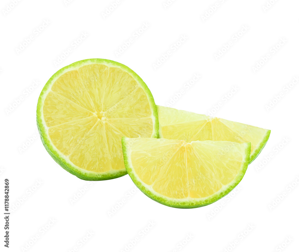 Citrus lime fruit isolated on transparen png cutout Citrus lime fruit isolated on transparen png cutout