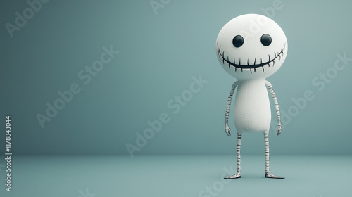 Smiling Cartoon Character: ...