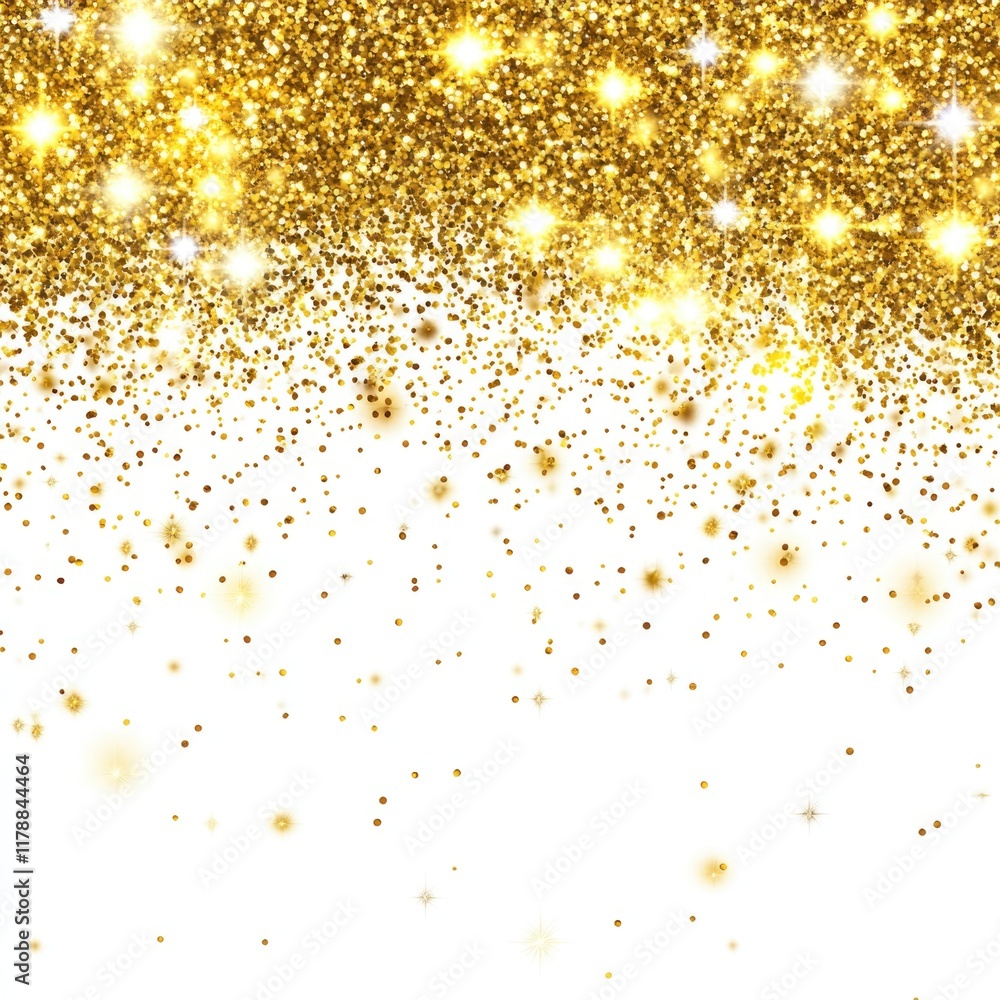 Gold Glitter Background with Stars and Sparkles Gold Glitter Background with Stars and Sparkles
