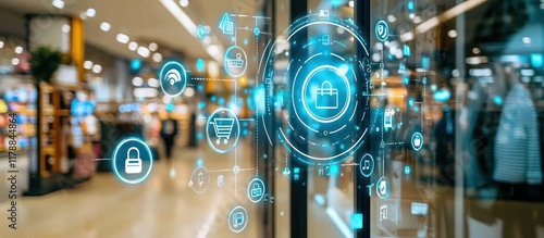 Retail analytics icons in AI with a focus on customer journey mapping.