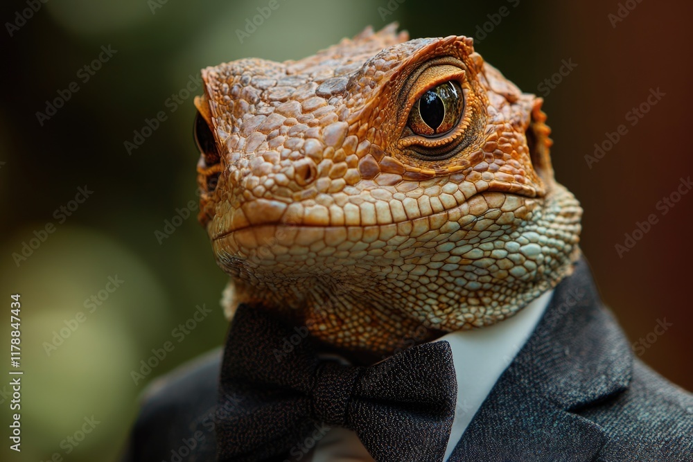 Lizard in formal attire Lizard in formal attire