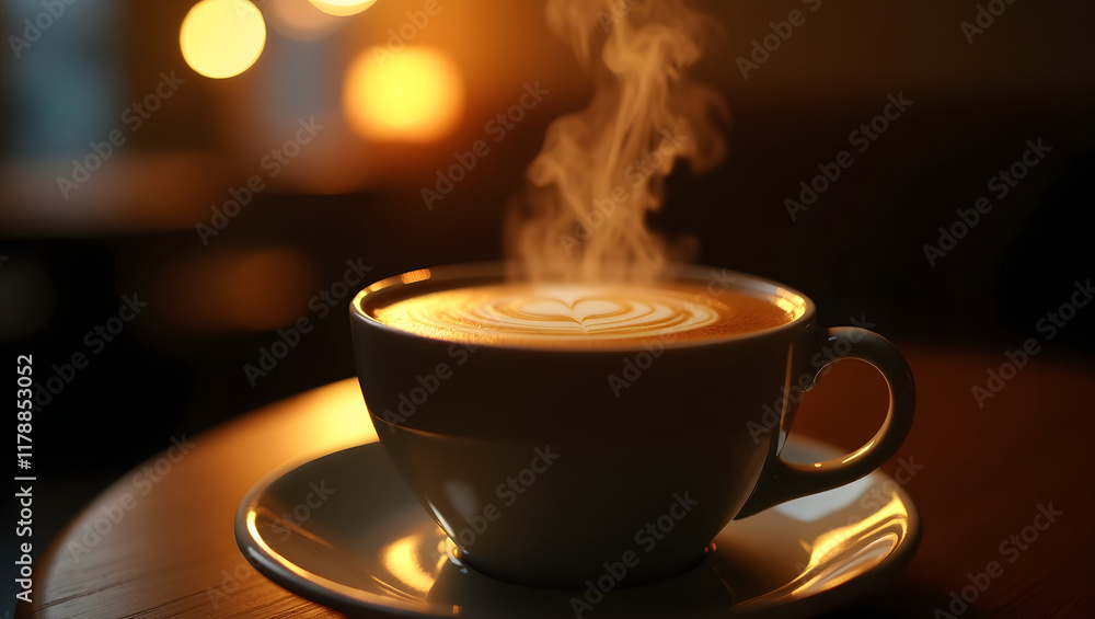 cup of coffee with smoke, ai generated cup of coffee with smoke, ai generated