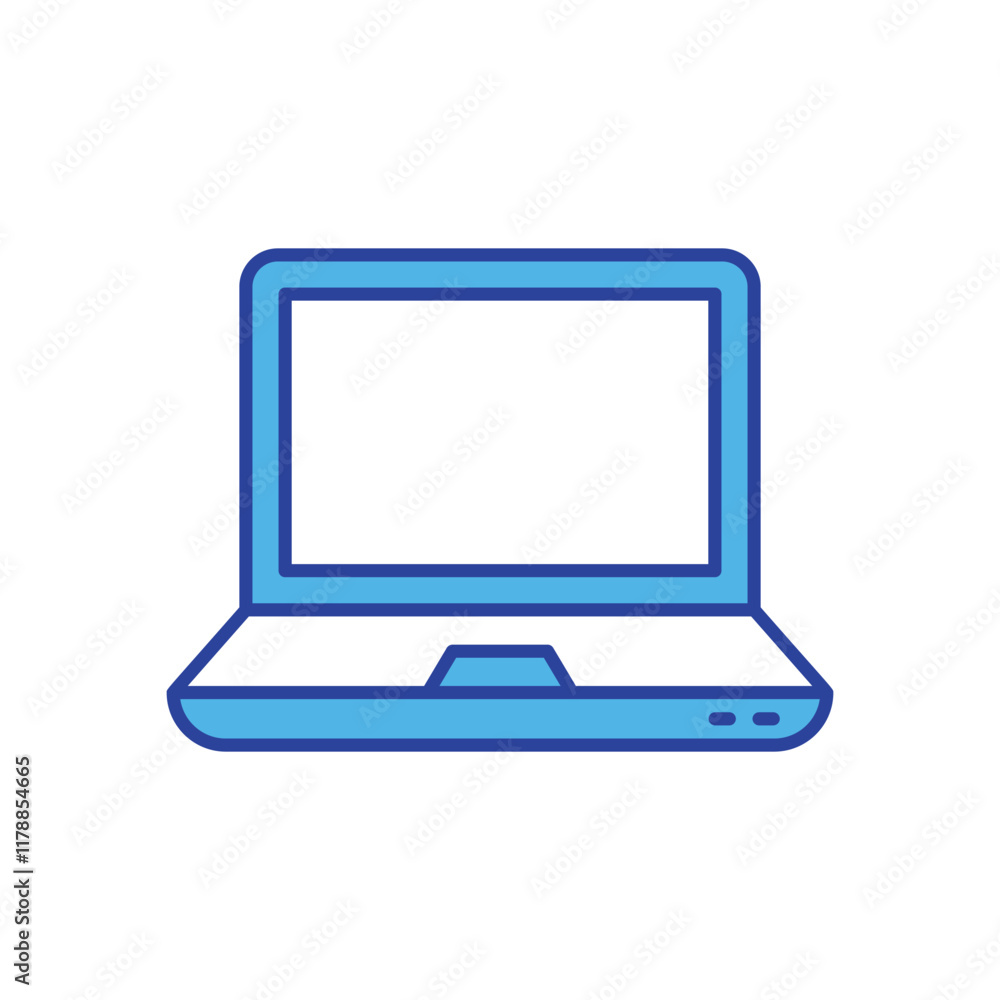 Laptop icon isolated on a white background. Vector illustration. Laptop icon isolated on a white background. Vector illustration.