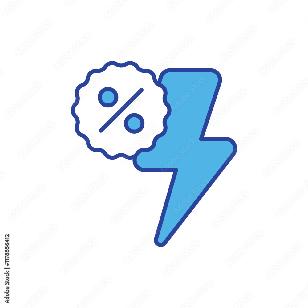 Flash Sale icon isolated on a white background. Vector illustration. Flash Sale icon isolated on a white background. Vector illustration.