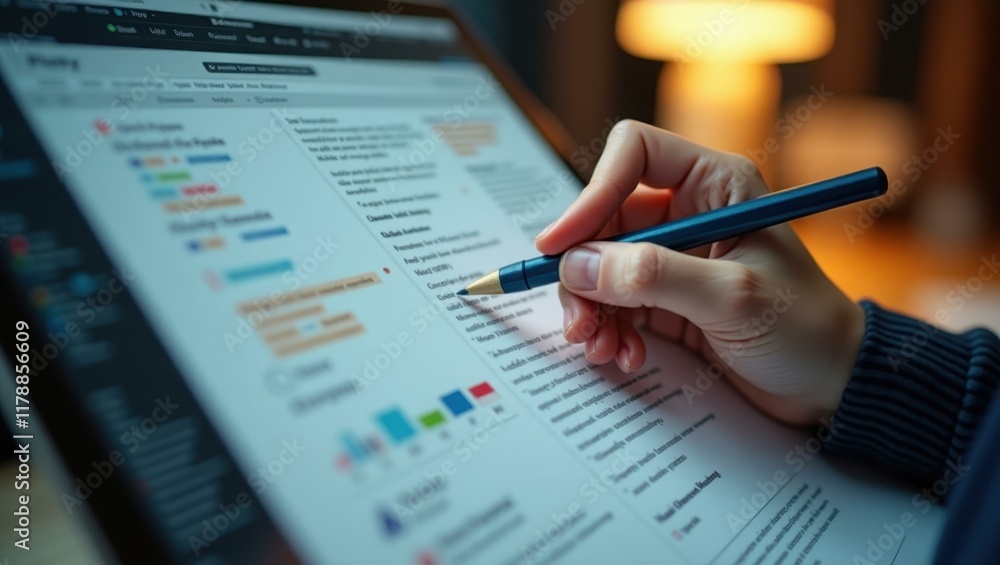 Shared document being collaboratively edited in real-time during interactive lesson, Professional stock photo, AI generated photograph Shared document being collaboratively edited in real-time during interactive lesson, Professional stock photo, AI generated photograph