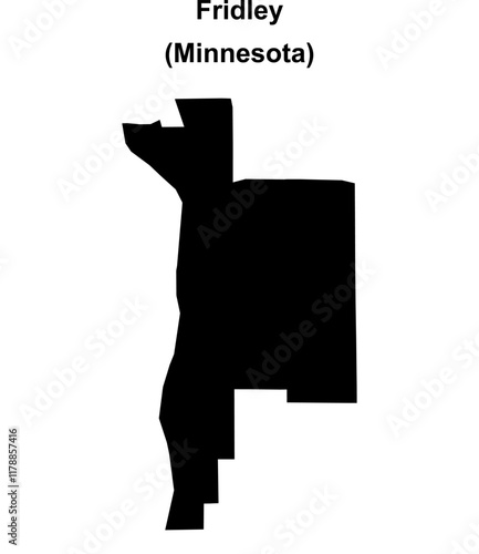 Fridley (Minnesota) blank outline map