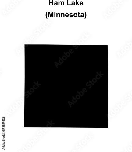 Ham Lake (Minnesota) blank outline map