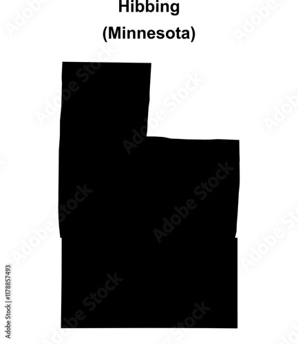 Hibbing (Minnesota) blank outline map