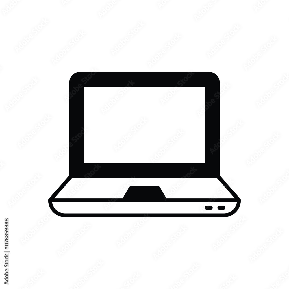 Laptop icon isolated on a white background. Vector illustration. Laptop icon isolated on a white background. Vector illustration.