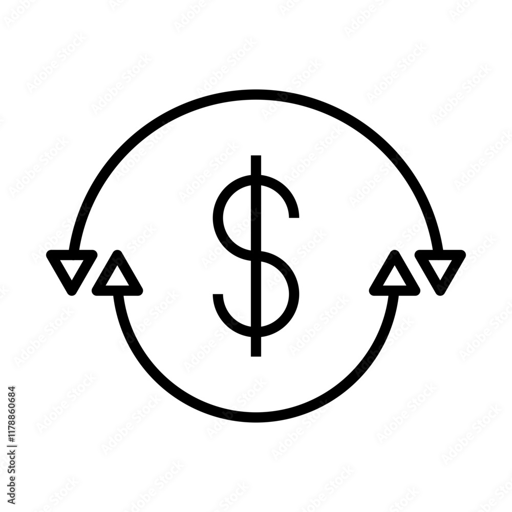 Cash Flow icon Design Cash Flow icon Design