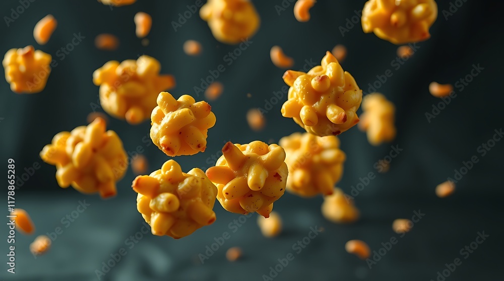 Delicious Mac and cheese bites floating Delicious Mac and cheese bites floating