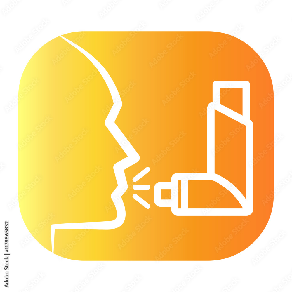Obraz premium inhaler Gradient icon