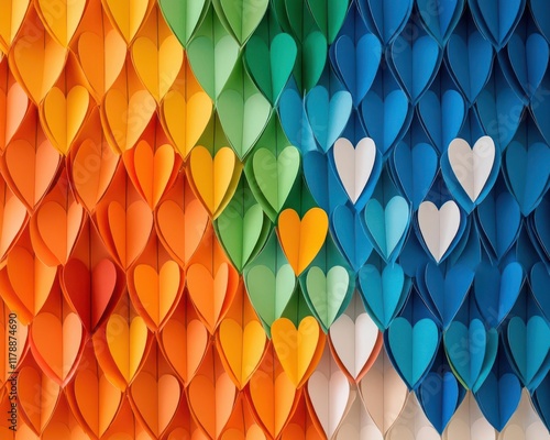 A  100 Acts of Kindness  wall with heart-shaped notes highlighting kind actions from students, 100 days of school, empathy and learning decoration