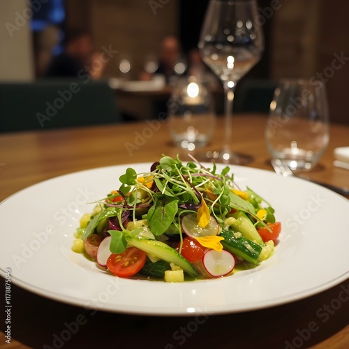 salad on a plate