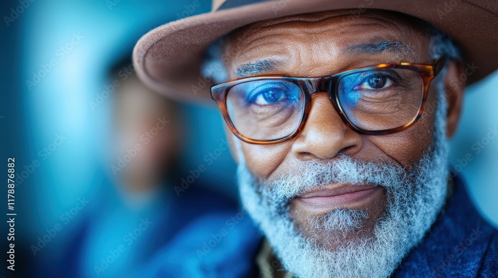 A close-up portrait of an elderly man exuding wisdom and warmth, with a thoughtful expression and gentle smile that highlights the beauty of aging and the richness of life experiences. A close-up portrait of an elderly man exuding wisdom and warmth, with a thoughtful expression and gentle smile that highlights the beauty of aging and the richness of life experiences.
