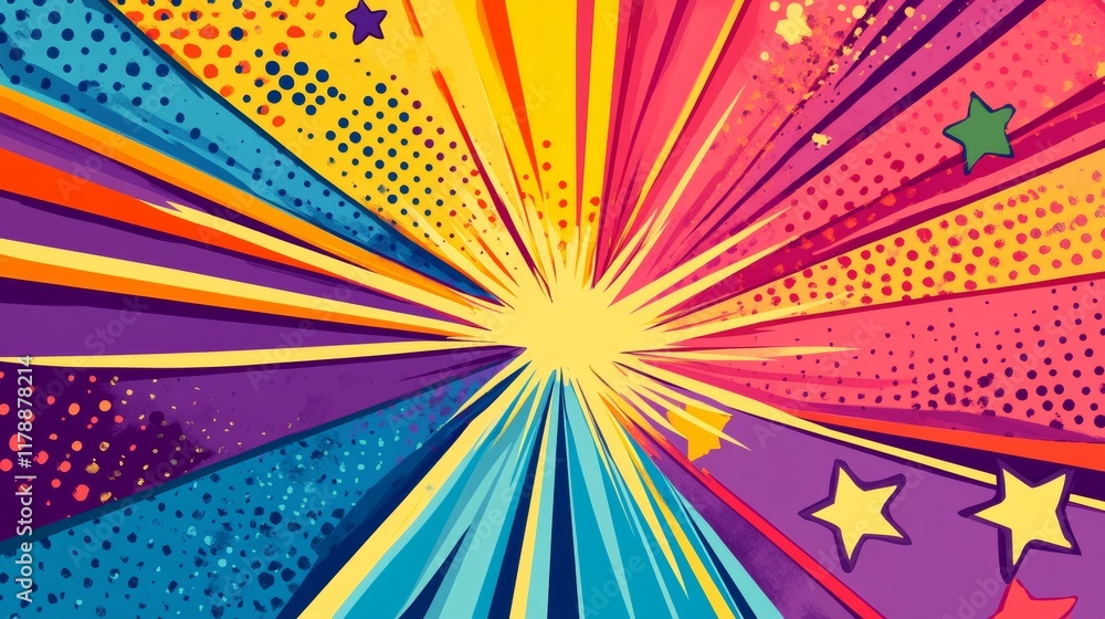 Fototapeta premium pop art style background, vector illustration