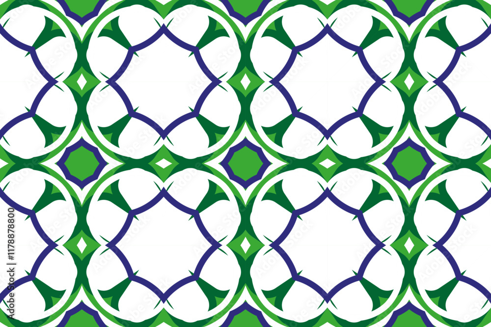 Naklejka premium Abstract vector background with seamless geometric pattern of simple shapes. Stylish vector texture