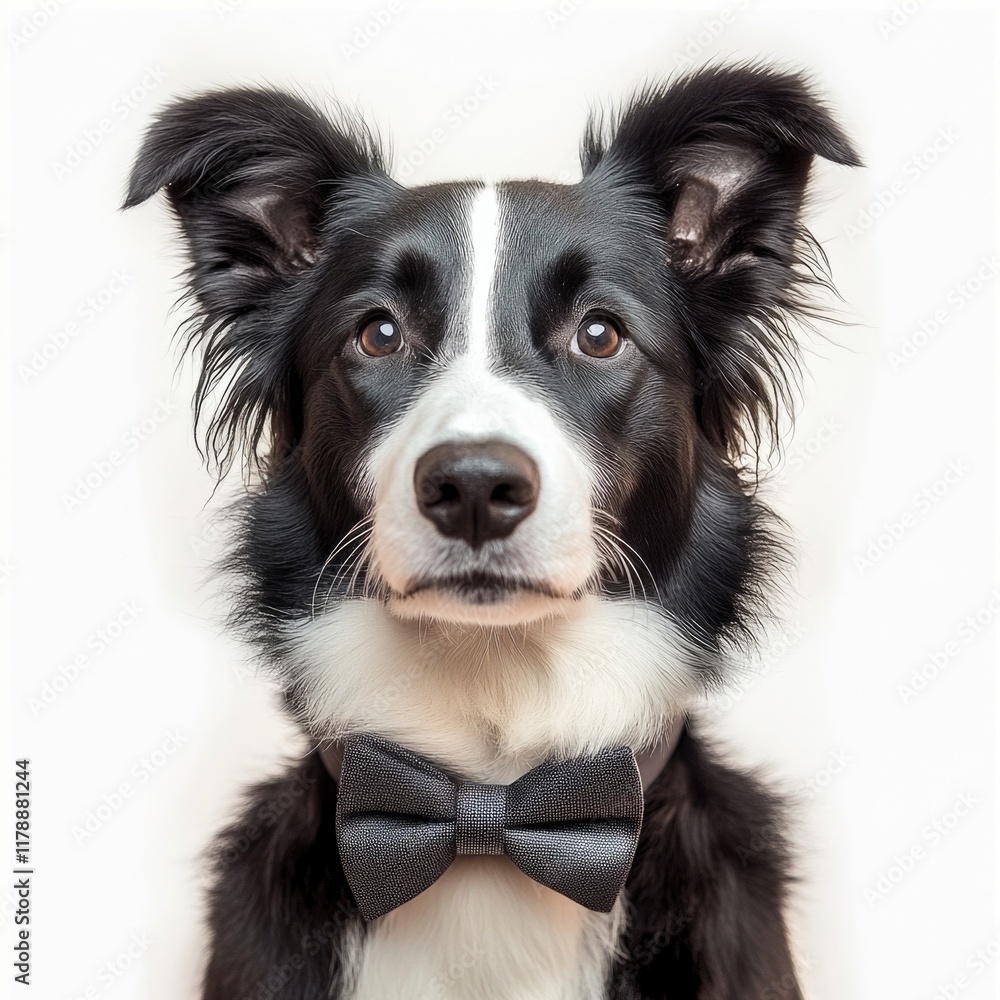 Fototapeta premium Dog Wearing Bow Tie