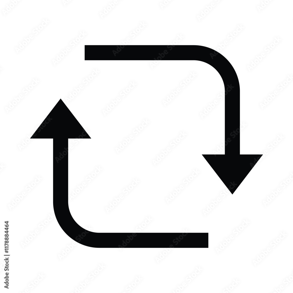 Return icon logo design template isolated illustration Return icon logo design template isolated illustration