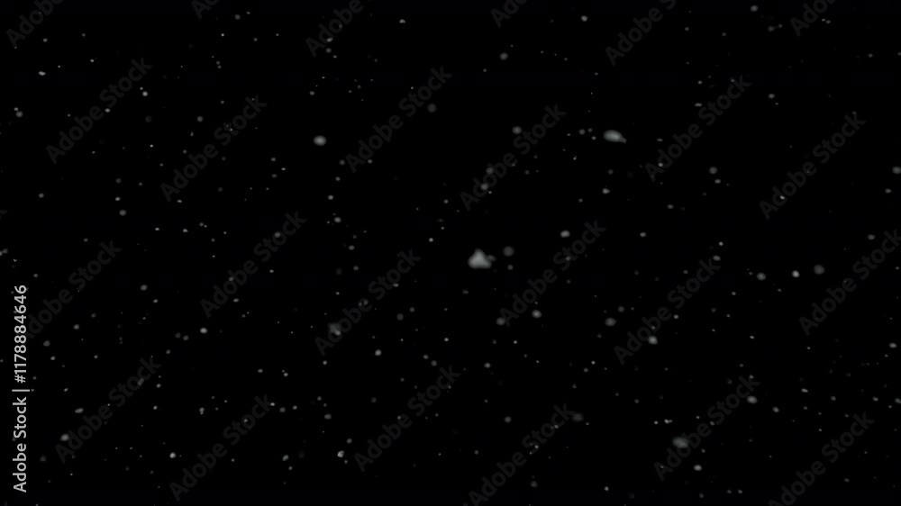 Super Slow Motion Shot of Falling Real Snow Isolated on Black Background at 1000 fps. Super Slow Motion Shot of Falling Real Snow Isolated on Black Background at 1000 fps.