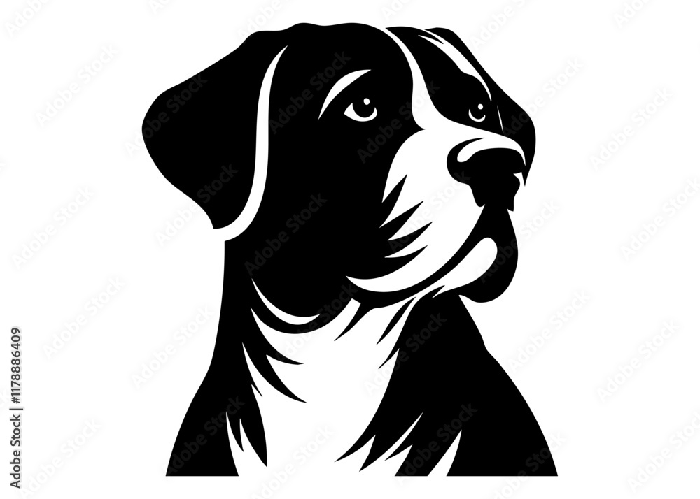 Fototapeta premium Dog Silhouette Vector Illustration
